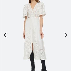 Sea New York | Baylin Lace Puff Sleeve Dress | Cream | Sz 10